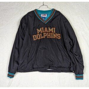 VTG Miami Dolphins NFL Pro Line By Champion Jacket Size XL Y2K Nylon Pullover